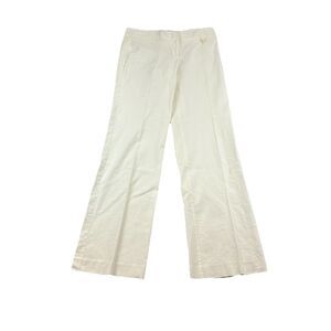 Tape Measure Linen Rayon Dress Pants Womens 4 Wide Leg